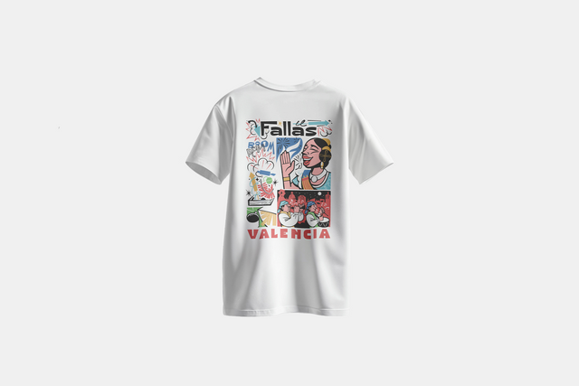 CAMISETA BLANCA FALLAS LAWERTA